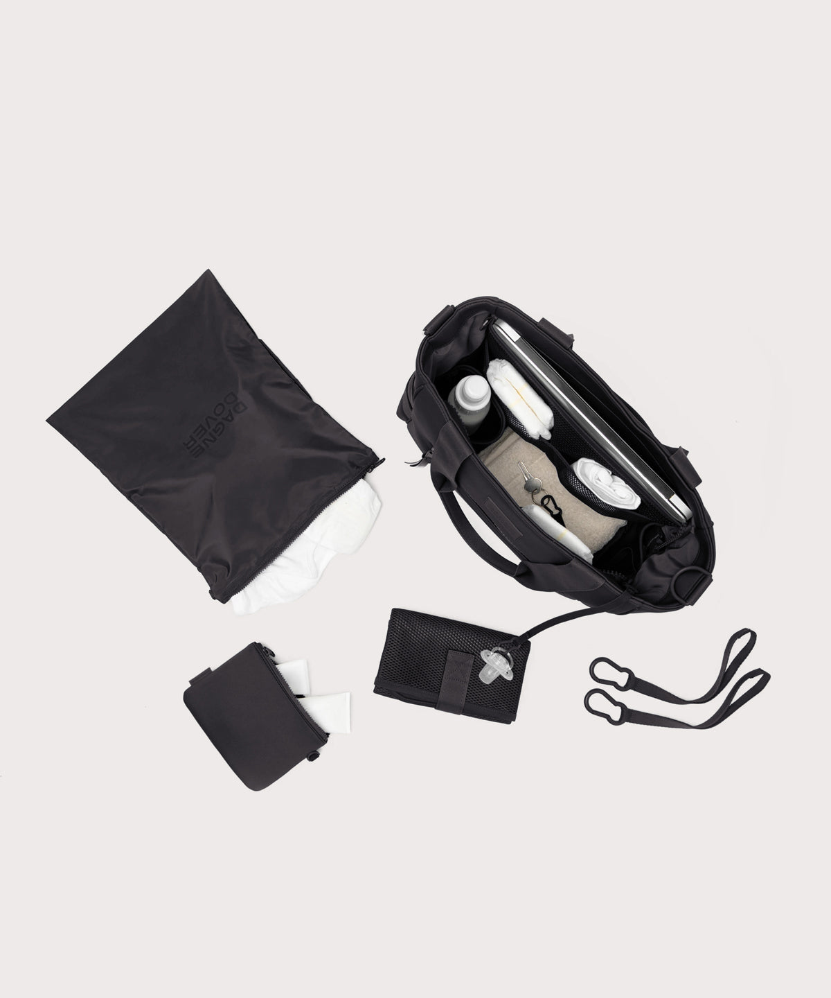 Wade Diaper Tote in Onyx